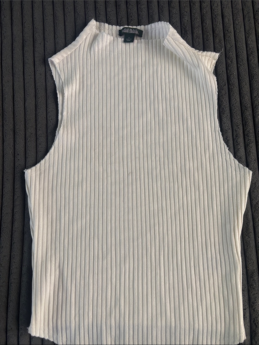 a new day White Ribbed Mock Neck Sleeveless Tank